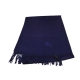 BURBERRY 經典大戰馬刺繡100%喀什米爾羊毛圍巾(深藍) product thumbnail 1