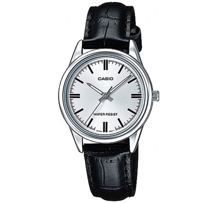 CASIO 經典復古輕巧指針腕錶-白色X銀框(LTP-V005L-7A)/30mm