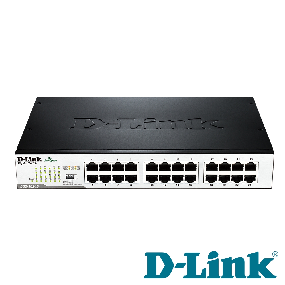 D-Link友訊 DGS-1024D 24 port 24埠 Gigabit Switch 節能型交換器