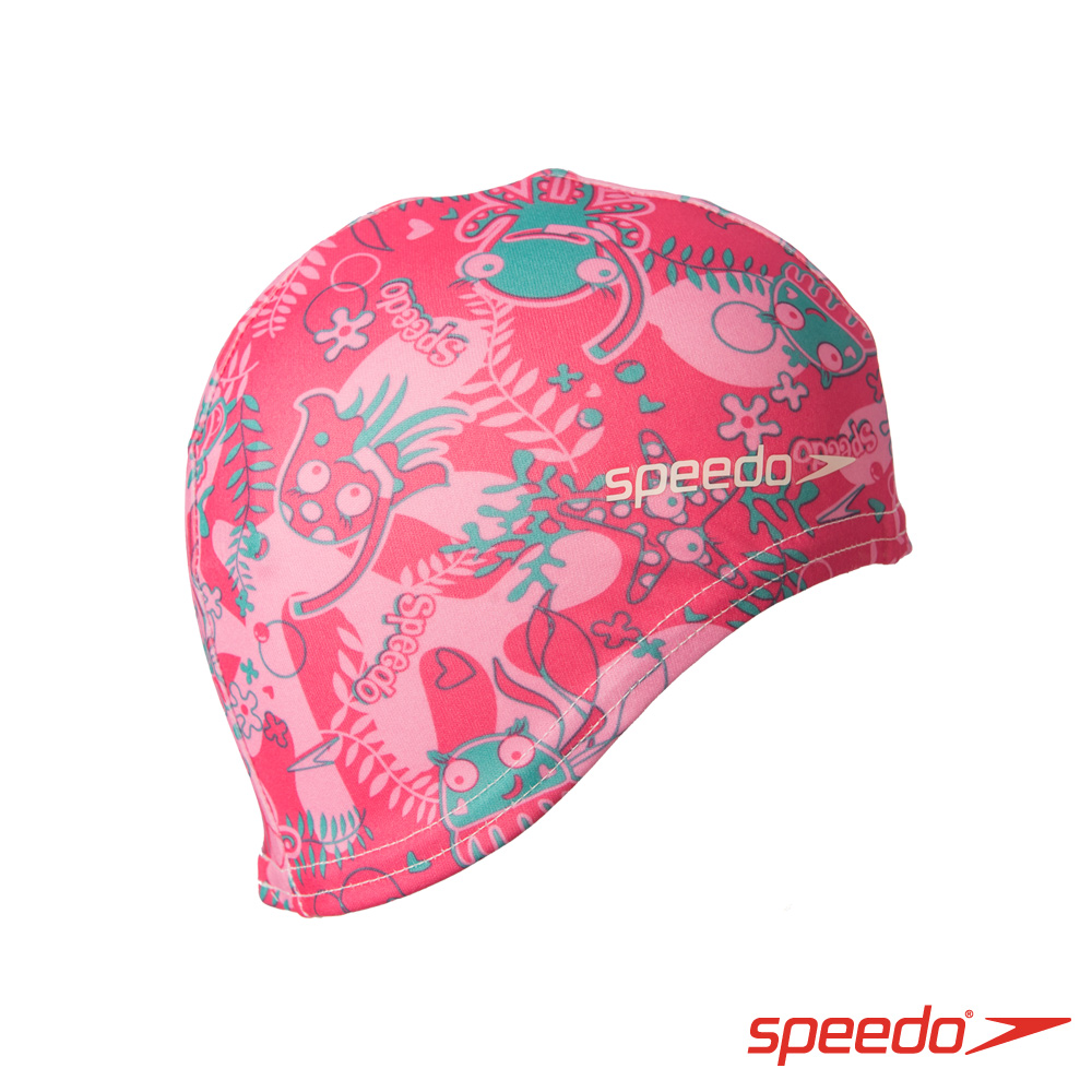 SPEEDO 兒童 尼龍泳帽 粉紅