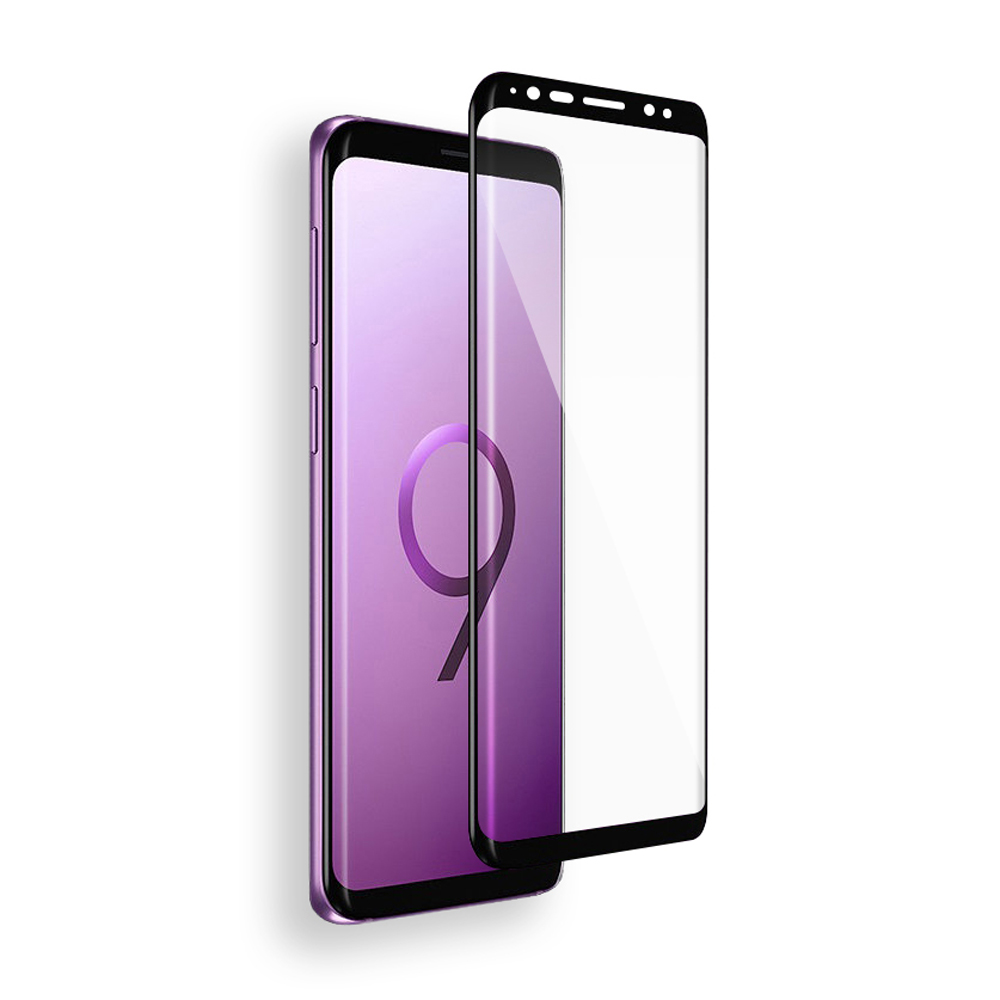 Samsung Galaxy S9滿版3D曲面全版黏膠鋼化玻璃膜-酷炫黑