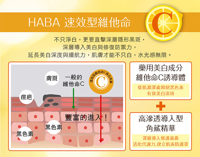 HABA 美白C角鯊精純液30ml