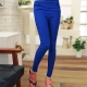 La Belleza側口袋腰鬆緊腰挺版修飾窄管褲(黑,亮藍) product thumbnail 9