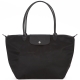 LONGCHAMP Le Pliage Neo系列尼龍長把手提水餃包(黑) product thumbnail 1