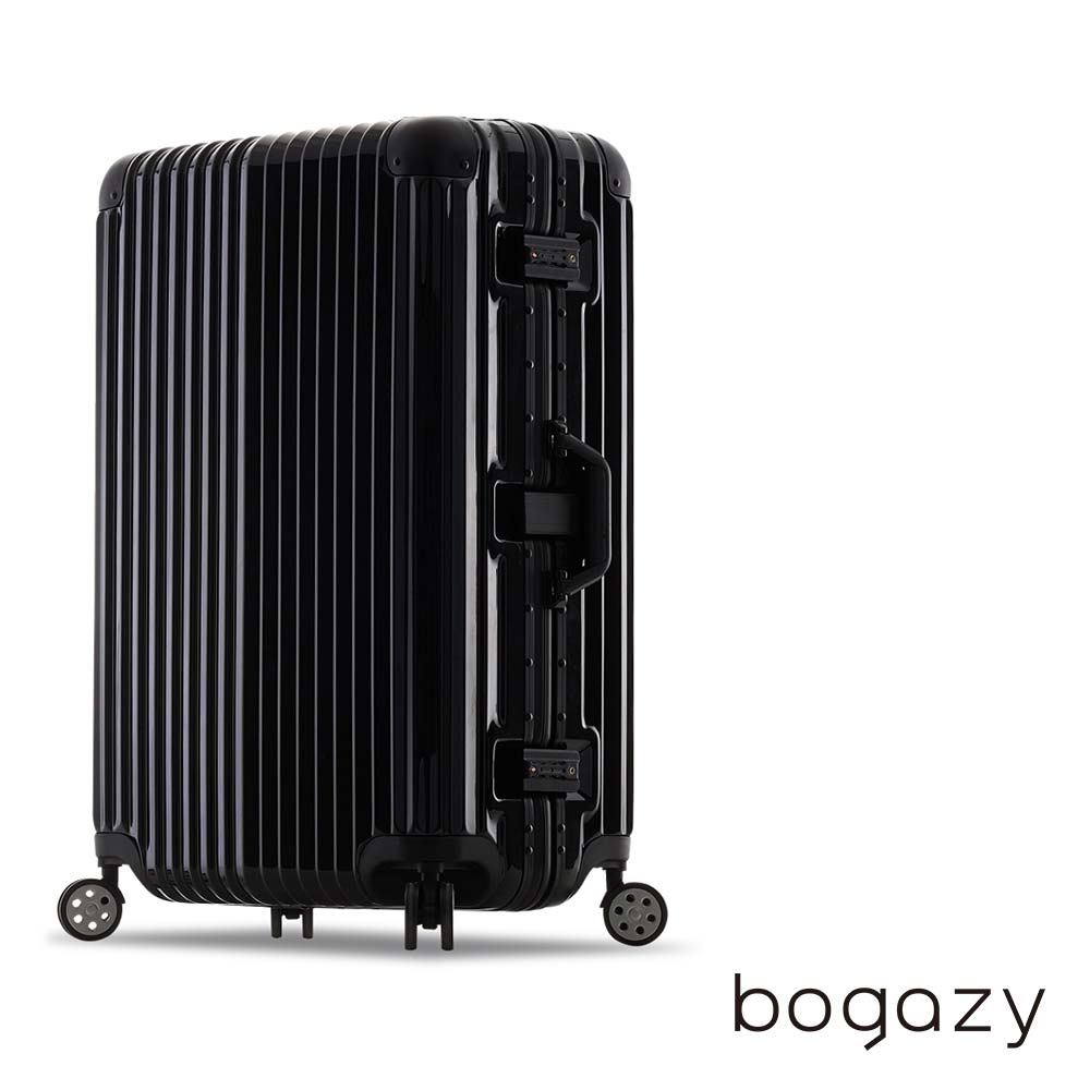Bogazy 迷幻森林 29吋鋁框PC鏡面行李箱(尊榮黑)