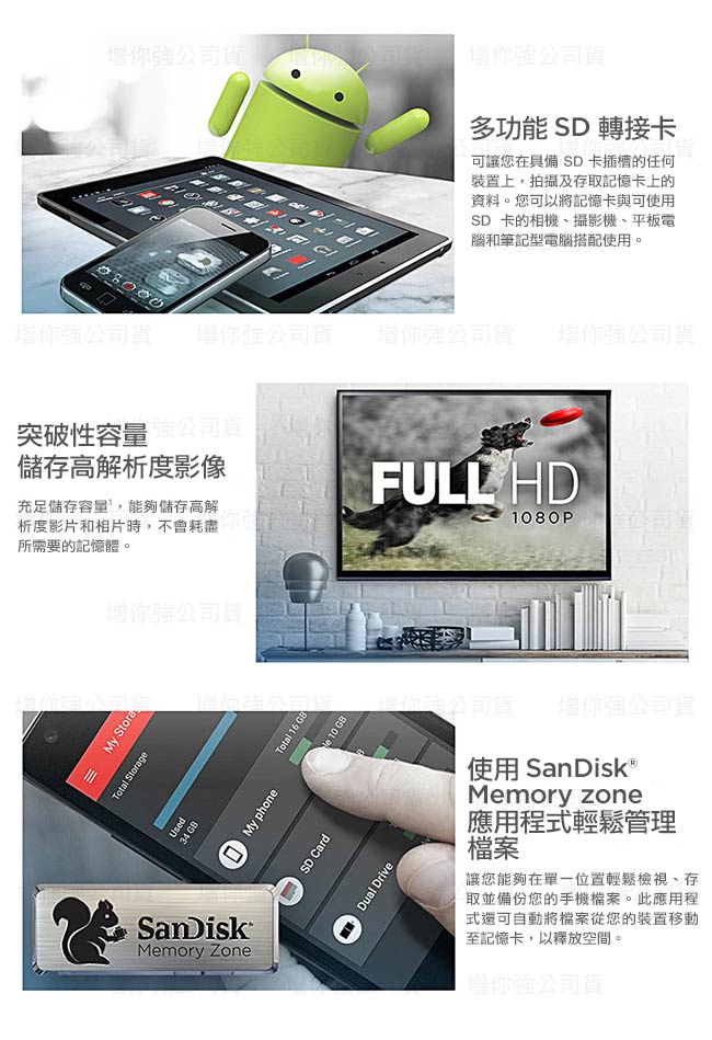 SanDisk Ultra microSDXC UHS-I (A1) 64GB記憶卡-公司貨
