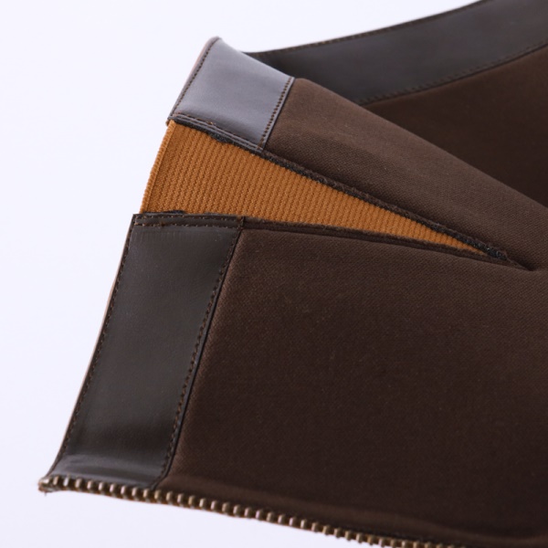 皮帶釦環造型仿皮革長靴-OB大尺碼