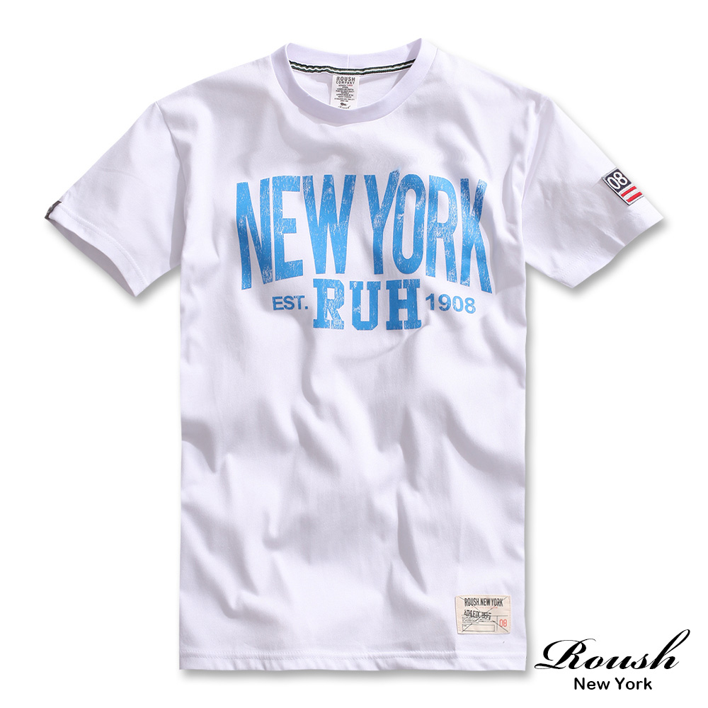 Roush NEW YORK 美式螢光膠印短Tee- (3色)