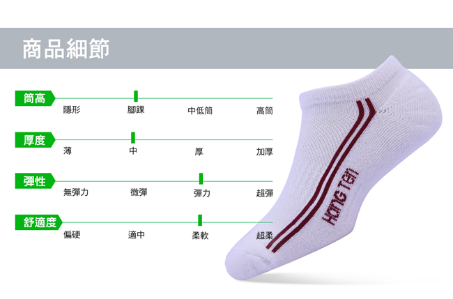 HANG TEN運動款 船型運動襪4雙入組(HT-320)_4色可選