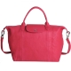 LONGCHAMP LE PLIAGE CUIR 小羊皮短提把斜揹水餃包(中/粉紅) product thumbnail 1