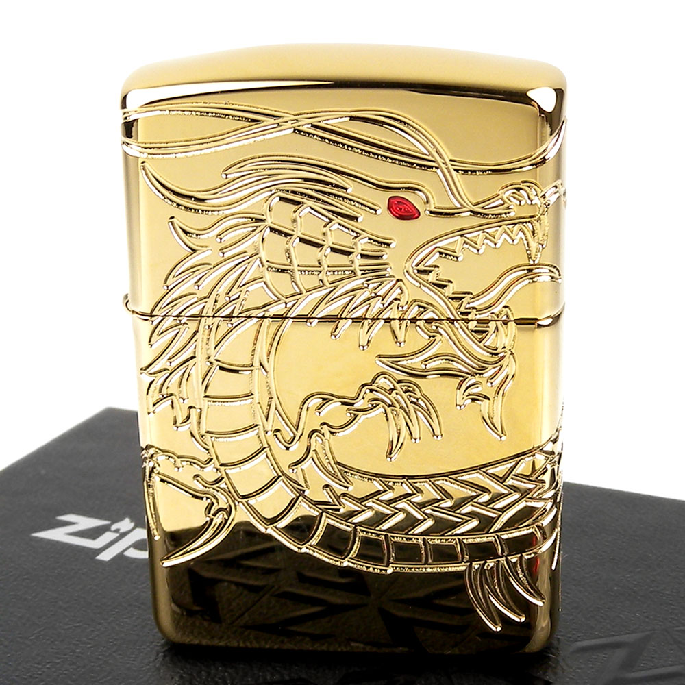 【ZIPPO】美系~Dragon-龍紋深刻鍍金打火機