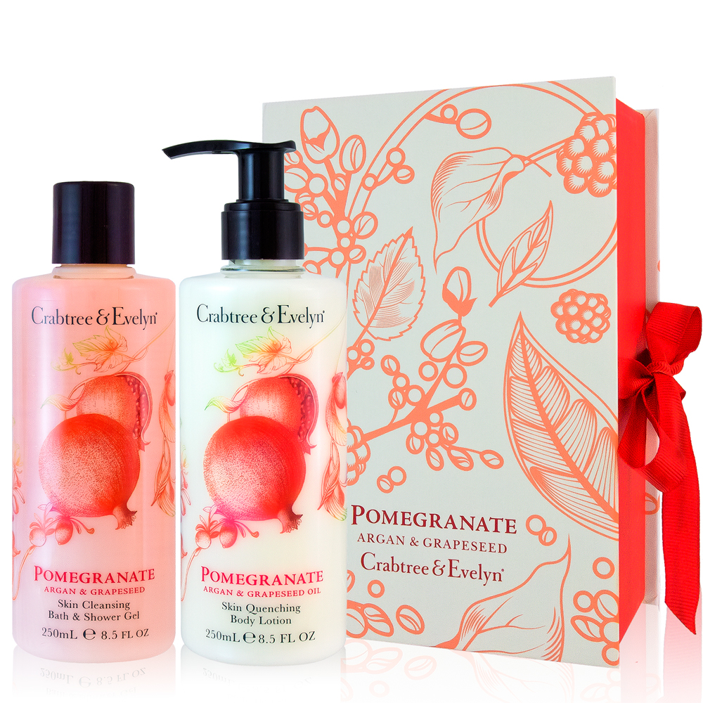 CRABTREE 瑰柏翠 紅石榴雙馨禮盒(沐浴精250ml+身體乳液250ml)