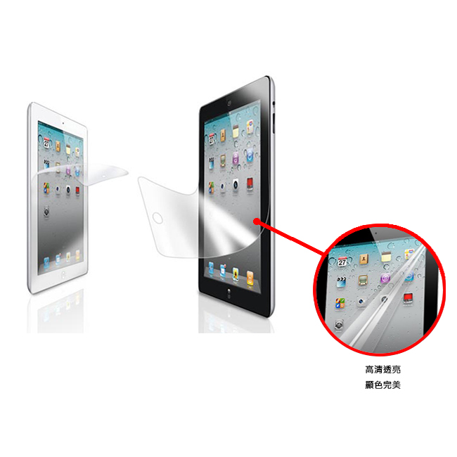 Bravo-u Apple New iPad(iPad3) 高質量水晶透亮螢幕保護貼