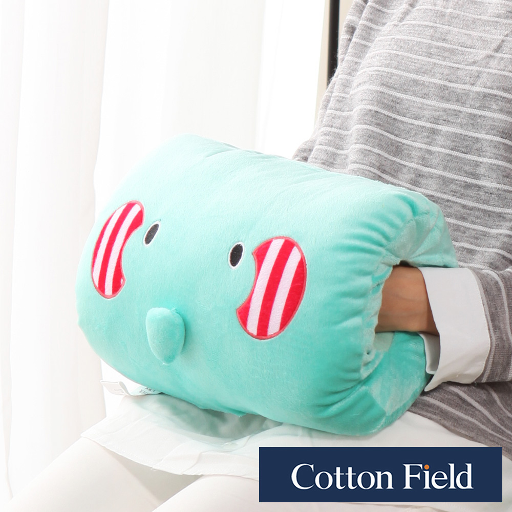 棉花田 小象 可愛造型多功能暖手抱枕