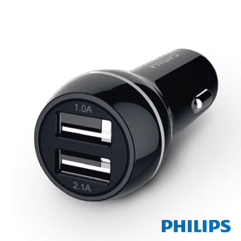 PHILIPS 飛利浦 3.4A 大輸出車用USB高效能充電器 DLP2357