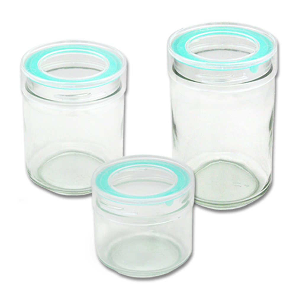 【ADERIA】日本進口抗菌玻璃密封罐三件套組