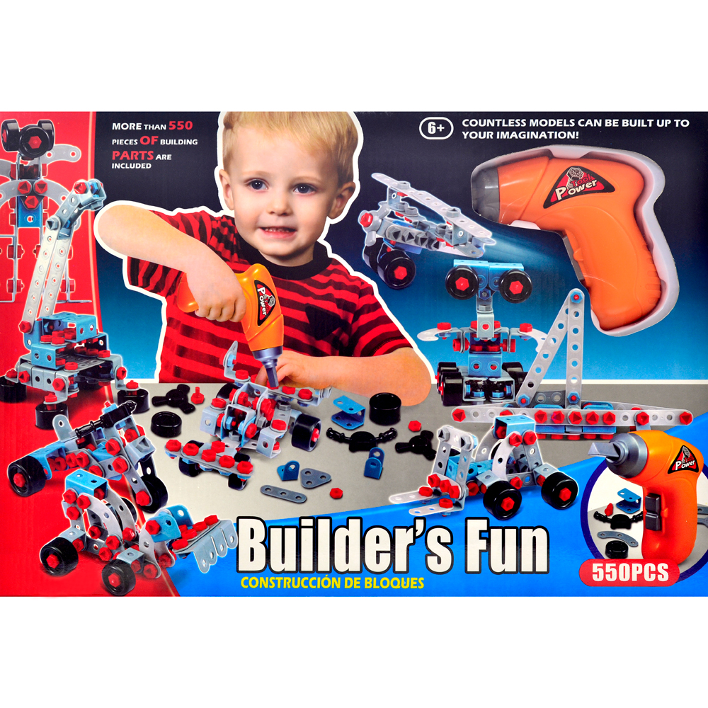《Builder's Fun》益智趣味DIY工程造型積木模型組 550pcs