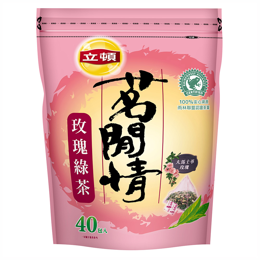 立頓 茗閒情玫瑰綠茶包(1.6gx40入)