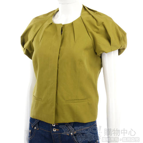 KENZO 綠色抓摺短袖外套