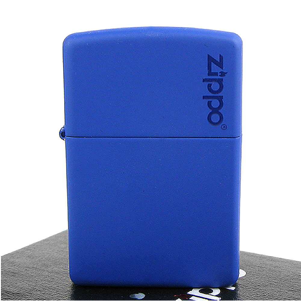 【ZIPPO】美系~LOGO字樣打火機~Royal Blue Matte寶藍烤漆