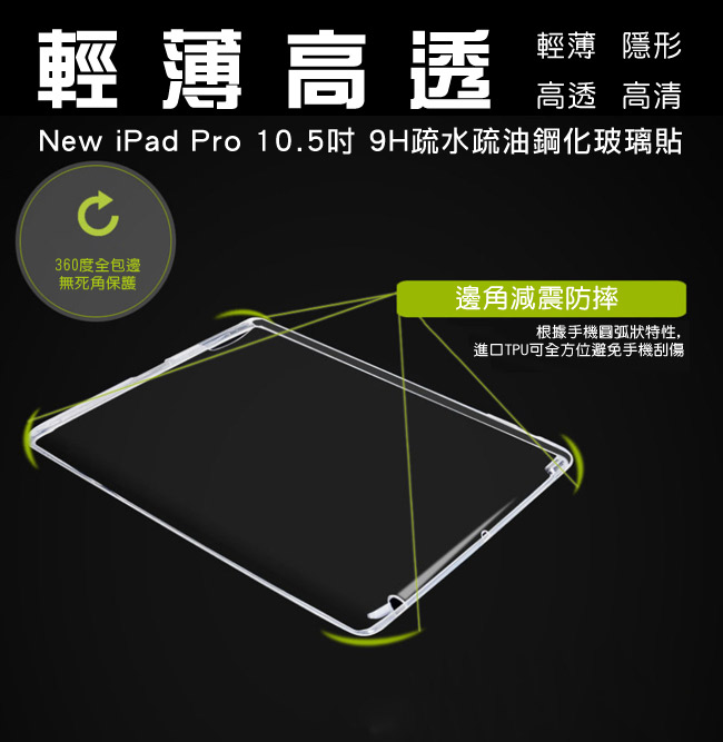 New iPad Pro 10.5吋 TPU輕薄高清透保護套