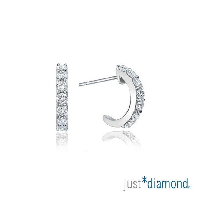 Just Diamond Charming系列 18K金 鑽石耳環