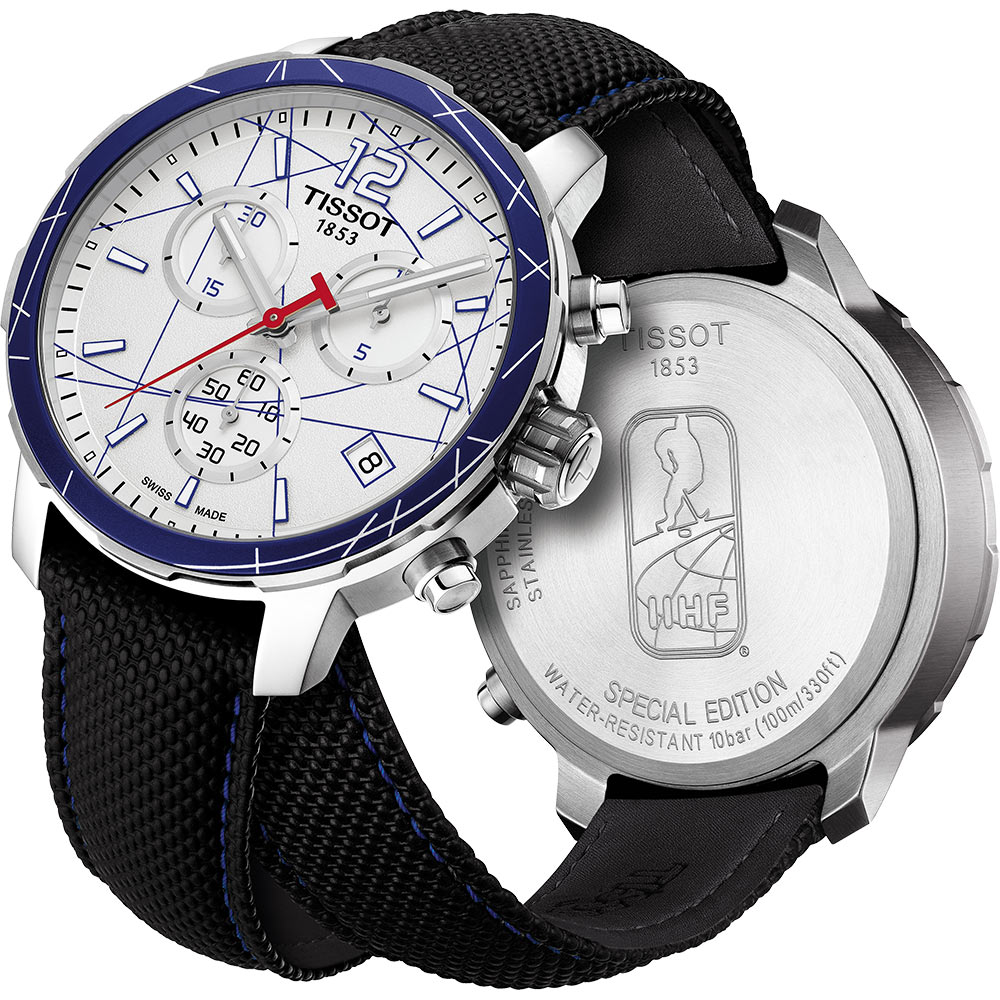 TISSOT 天梭 官方授權 QUICKSTER 冰球特別版腕錶-銀/42mm T0954171703700