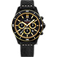 elegantsis JT65R 騎士系列三眼計時腕錶-黑x金框/48mm product thumbnail 1