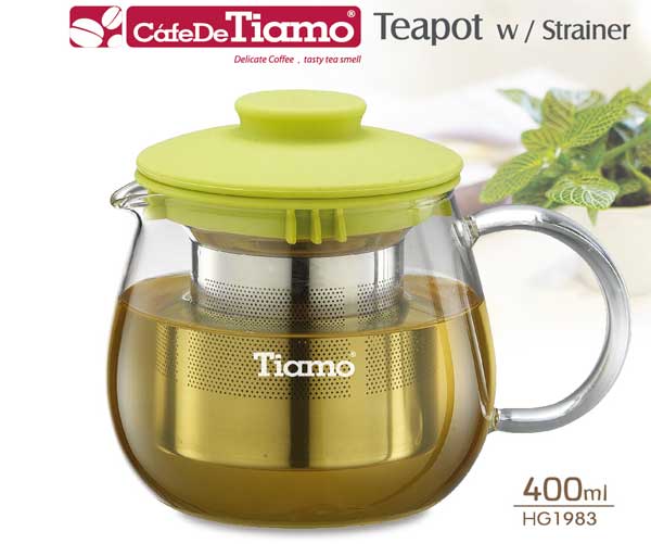 Tiamo FH-3441YX2 玻璃花茶壺-附濾網 400ml(HG1983)