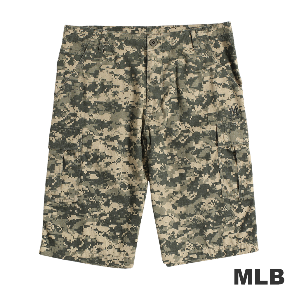 MLB-紐約洋基隊經典迷彩休閒短褲-深綠(男)