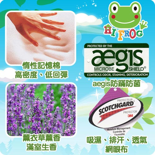 【Hifrog】台灣製造高密度記憶枕-防蹣抗菌枕套