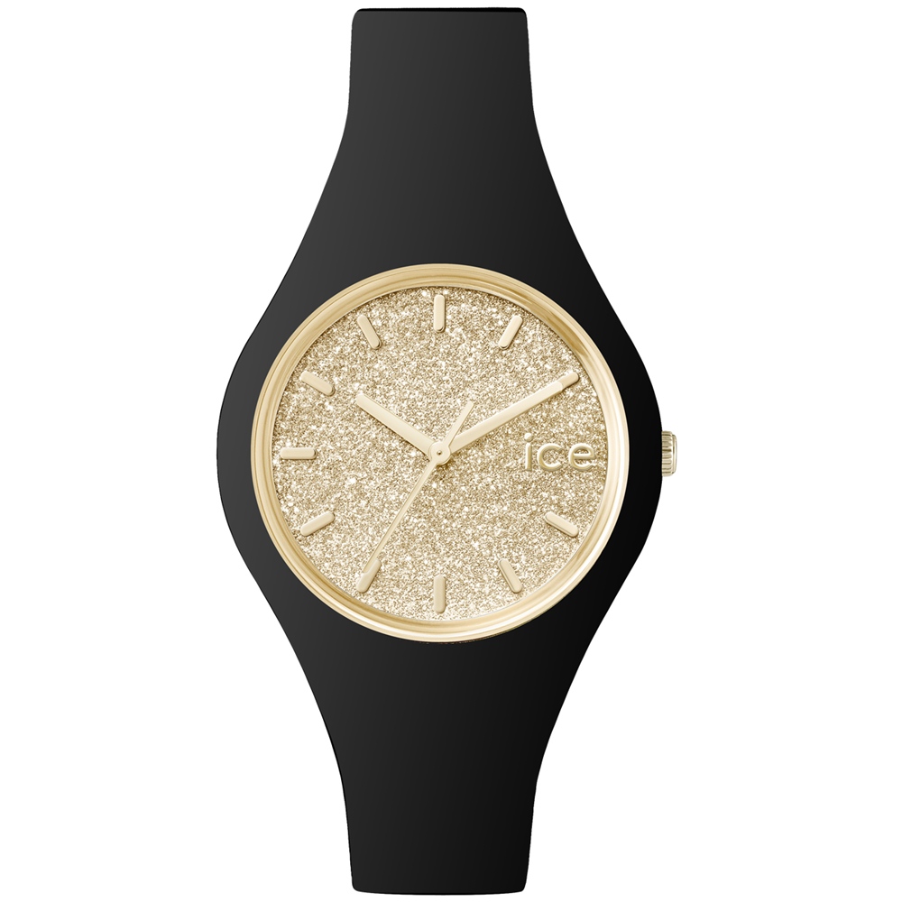 Ice-Watch 璀璨系列 光彩晶鑽手錶 S - 黑x金/38mm