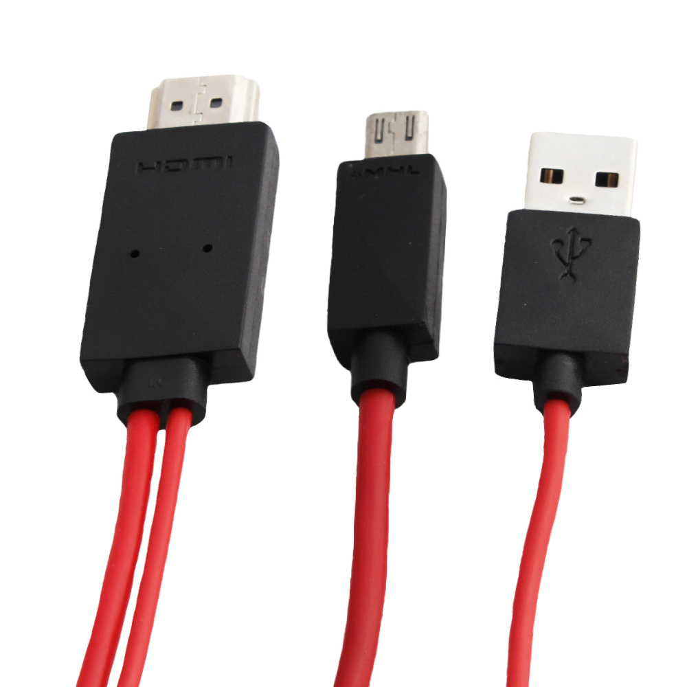 LineQ Micro USB to HDMI (MHL)豔紅系列影音傳輸線(1.5M)