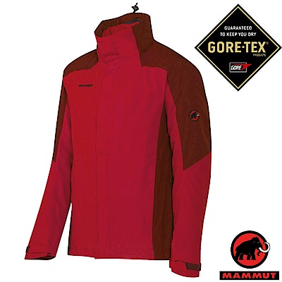 【MAMMUT 長毛象】男 GORE-TEX 防風防水透氣兩件式外套_紅