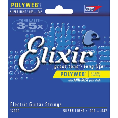 Elixir POLYWEB EXXG-12000 電吉他套弦 (09~42)