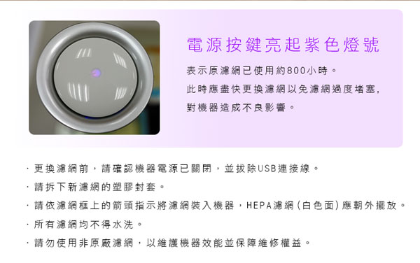 尚朋堂HEPA空氣清淨機SA-2360專用濾網SA-H160(四入一組)