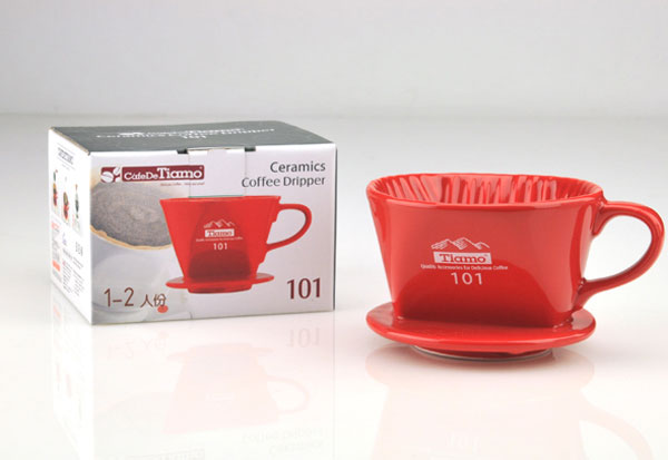 Tiamo 101 陶瓷咖啡瀘器1-2杯份-紅色 (HG5490)