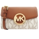 MICHAEL KORS HUDSON 圓MK皮革拼接防刮斜背包(米) product thumbnail 1