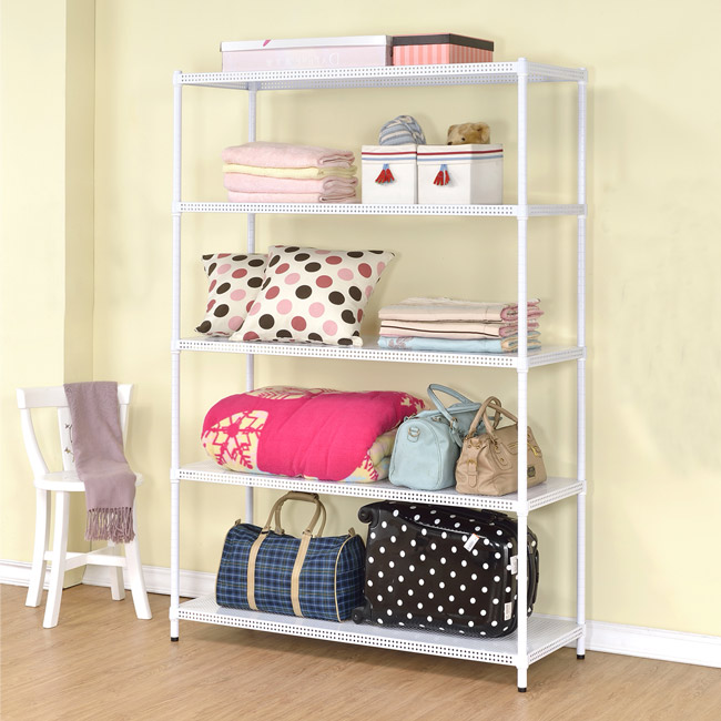 百變金鋼 五層沖孔烤漆鐵架90x45x180cm