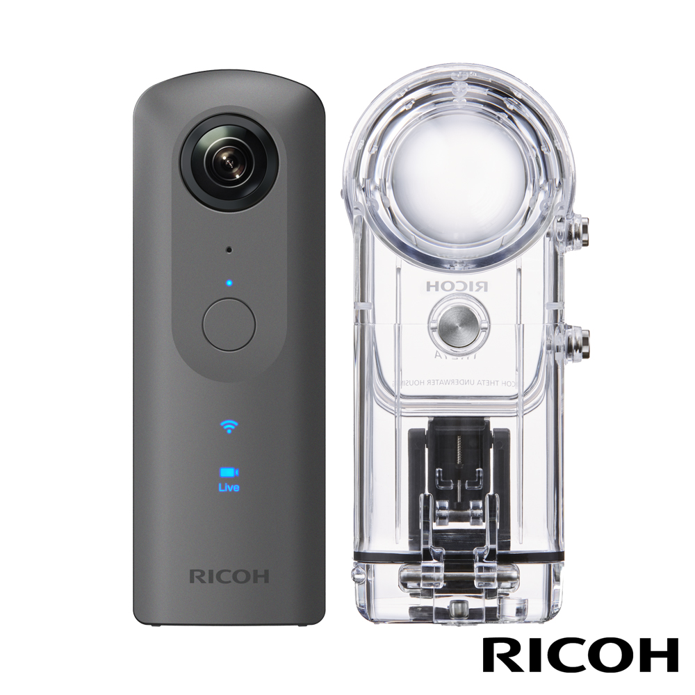 RICOH THETA V 4K王者夜拍機+TW-1潛水機殼組 (公司貨)