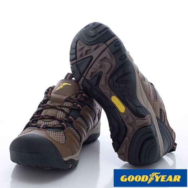 GOODYEAR-護趾寬楦越野登山鞋-MOSI3593咖