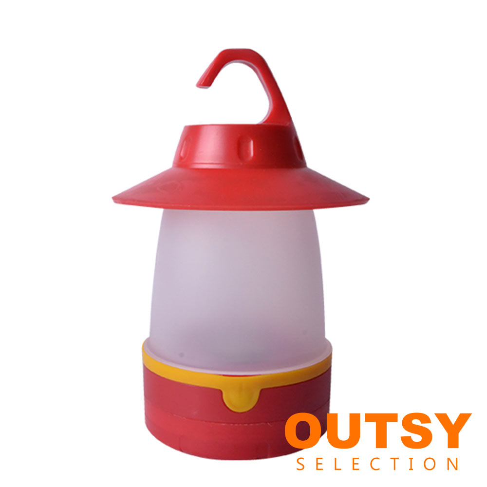 OUTSY嚴選 油燈造型兩用繽紛LED營燈 紅色