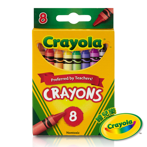 美國 Crayola繪兒樂 彩色蠟筆8色(3Y+)