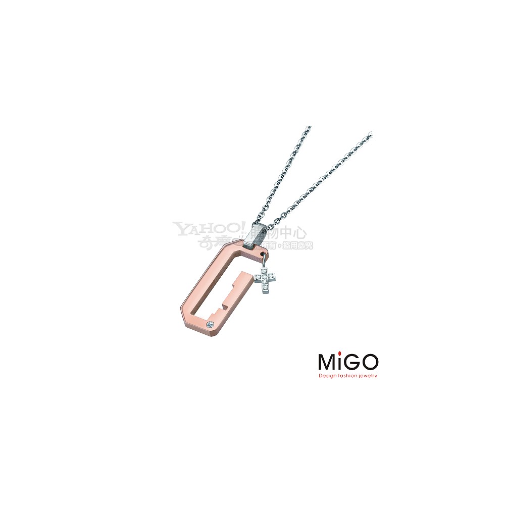 MiGO-牽手 白鋼女項鍊