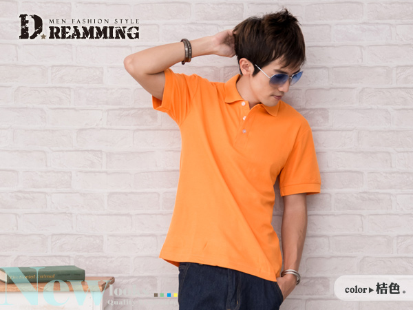 Dreamming 美式素面網眼短袖POLO衫-共二色