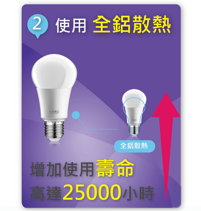 太星電工 LED燈泡 E27/12W/暖白光(12入)