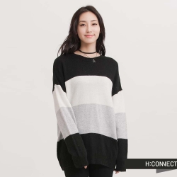 H:CONNECT 韓國品牌 女裝 - 色塊寬鬆針織毛