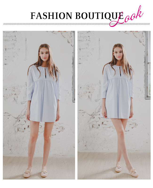 TTSNAP莫卡辛-MIT流蘇扣飾優雅豆豆鞋 粉