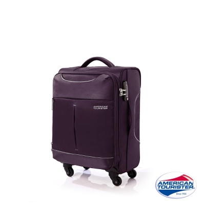 AT美國旅行者 20吋Sky商務休閒可擴充布面TSA登機箱(紫/灰)