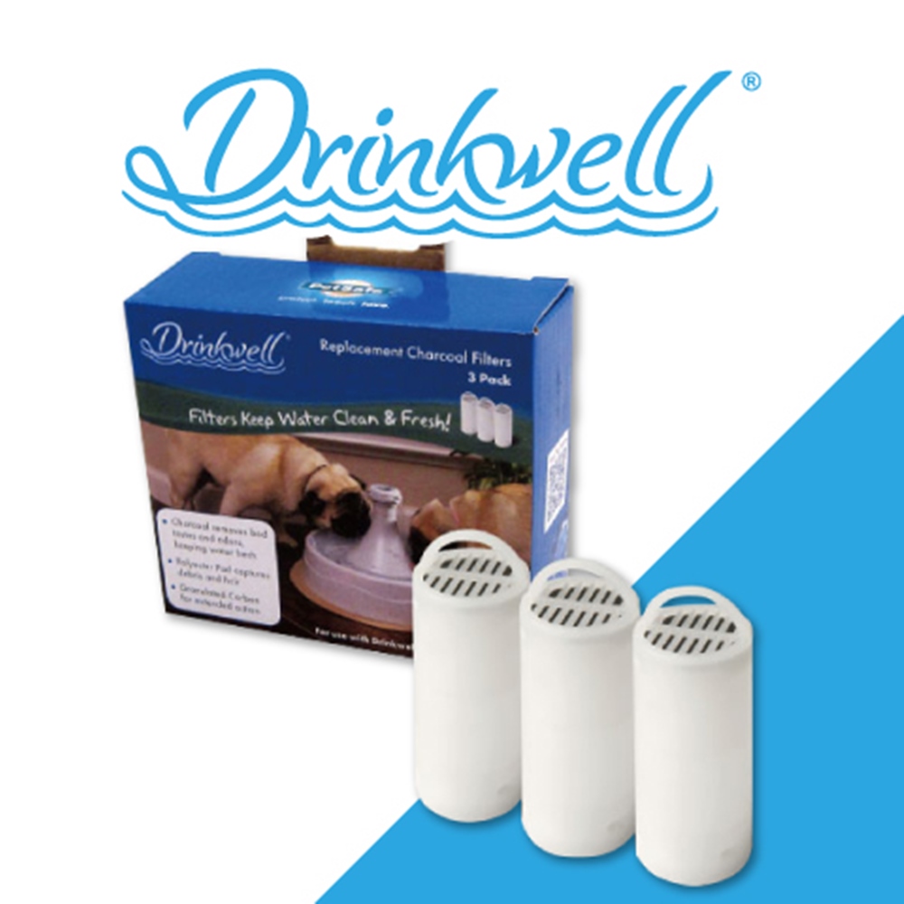 Drinkwell 好好喝 360度寵物噴泉活性碳濾芯 3入/組  兩盒組